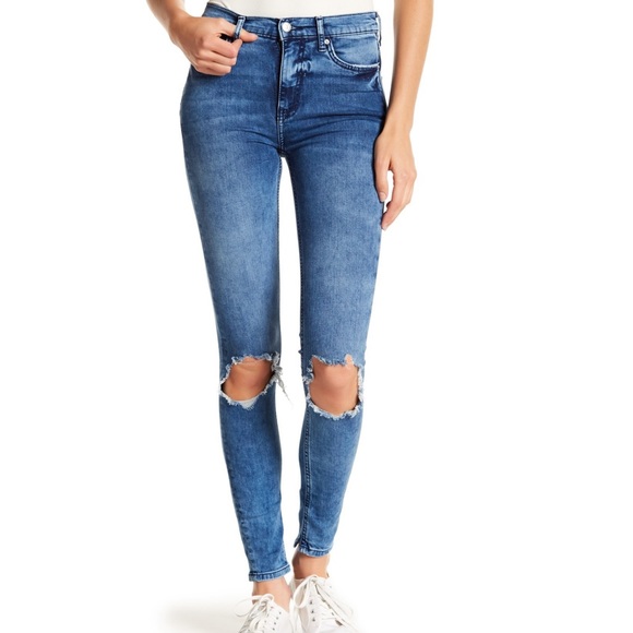 Free People Denim - Free People Busted Knee Skinny Jeans